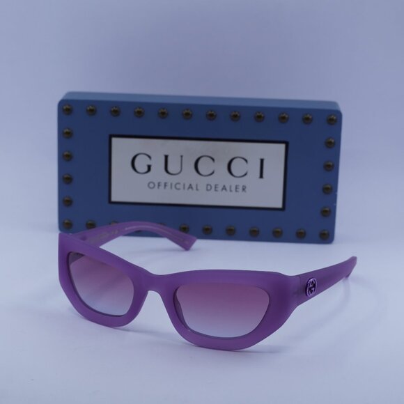 Gucci GG1784S 004 Cat Eye Sunglasses - Matte Milky Lilac/Violet main image 8